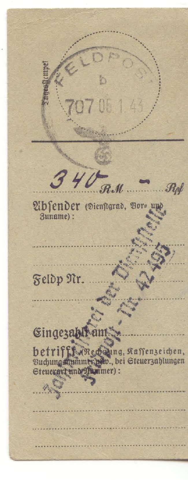 42495 = Vet. Kp. 371 - 371.Infanterie Division